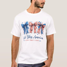 God Bless America Patriotic Bow Fourth Of July