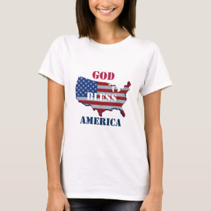 God Bless America   Patriotic Design T-Shirt