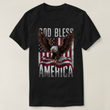 God Bless America Patriotic Flag Bald Eagle