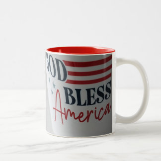 God Bless America patriotic mug