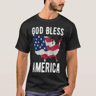 God Bless America Patriotic USA Flag Vintage T-Shirt