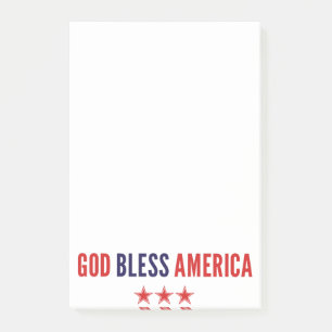 God Bless America Post-it Notes