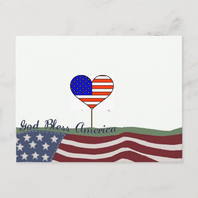 God Bless America Postcard (Front)