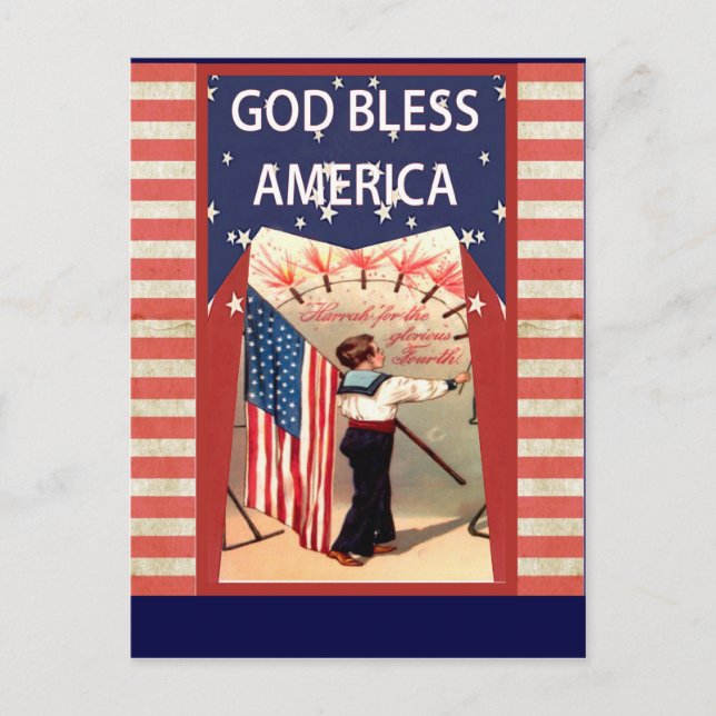 God Bless America Postcard (Front)