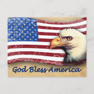 God Bless America Postcard