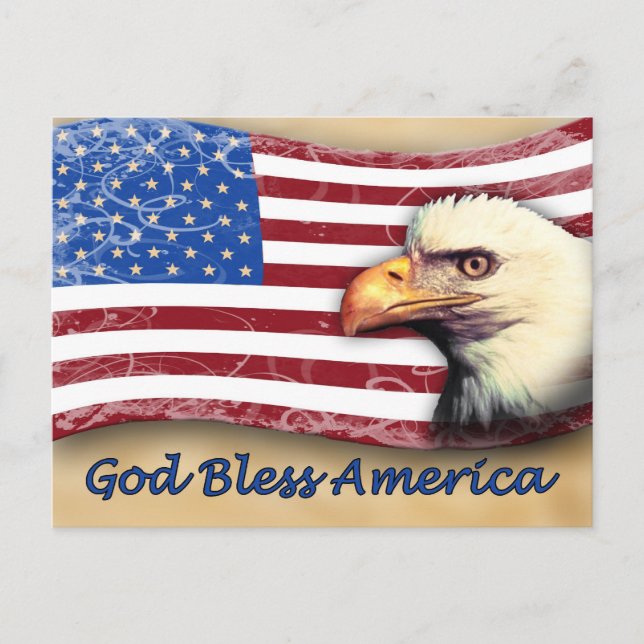 God Bless America Postcard (Front)