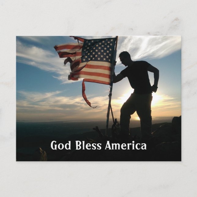 God Bless America Postcard (Front)