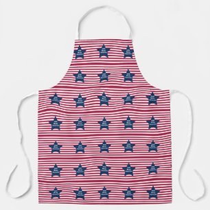 God Bless America Red White And Blue  Apron