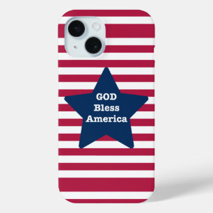 God Bless America Red White And Blue  iPhone 15 Case