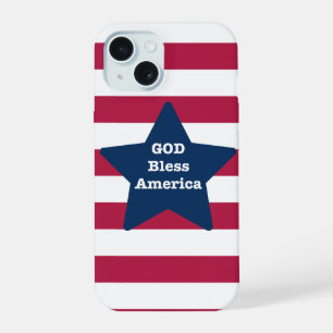 God Bless America Red White And Blue  iPhone 15 Case