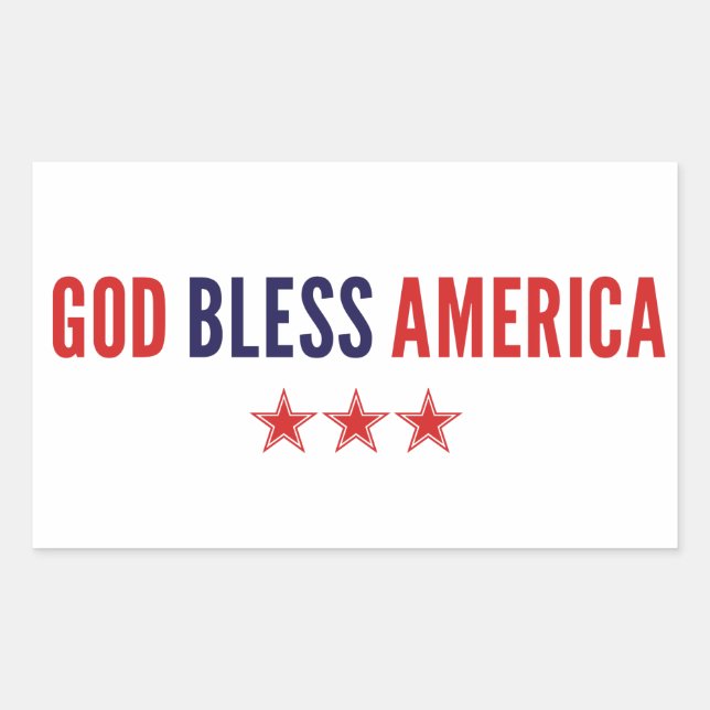 God Bless America Sticker (Front)