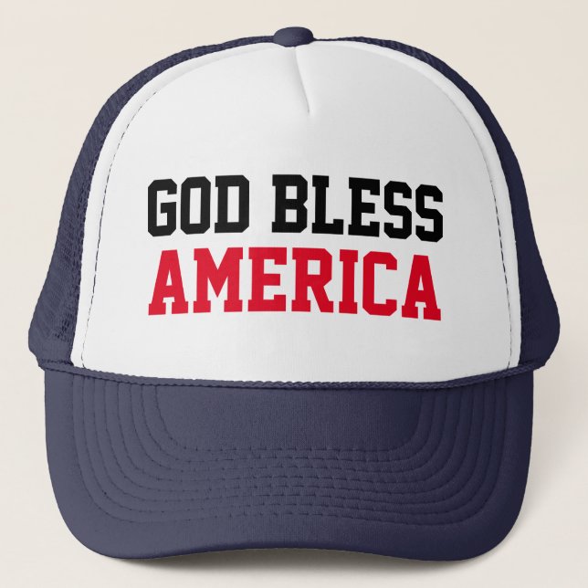 God Bless America Trucker Hat (Front)