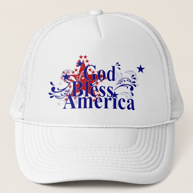 God Bless America Trucker Hat (Front)