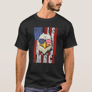 God Bless America US American Flag Vintage Eagle G T-Shirt