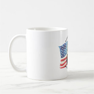 God Bless America With Flag/Eagle/Fireworks Coffee Mug