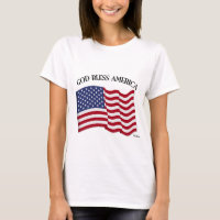 GOD BLESS AMERICA with US flag