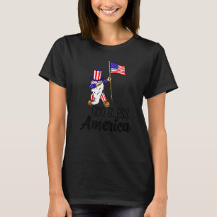 God Bless America Women America Flag Love 1 T-Shirt