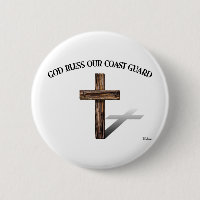 GOD BLESS COAST GUARD with rugged cross