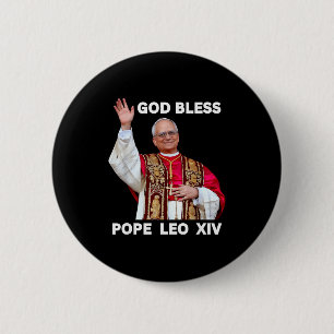 God Bless New Pe Leo Xiv Catholic Church Faith Sun 2 Inch Round Button