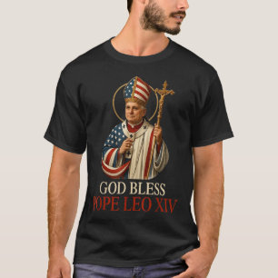 God Bless New Pope Leo Xiv Catholic Church Faith S T-Shirt