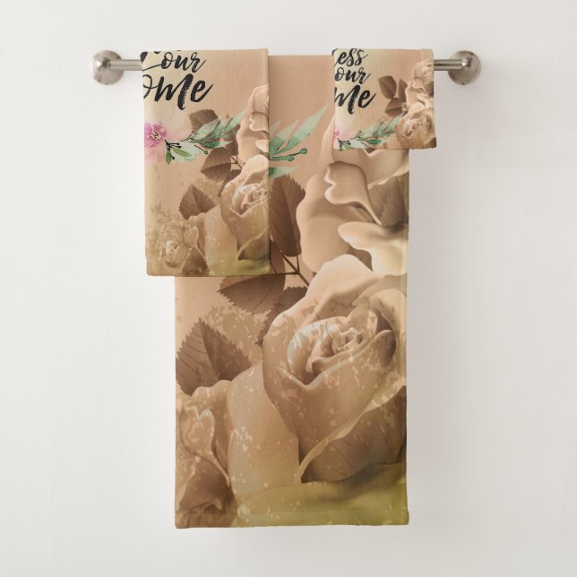 God bless our home bath towel set (Insitu)