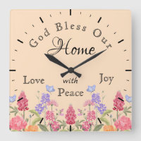God Bless Our Home Floral Wildflowers Beige