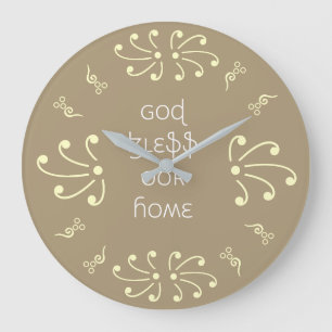 God Bless Our Home For a Nice Day & a Better Nigh Large Clock