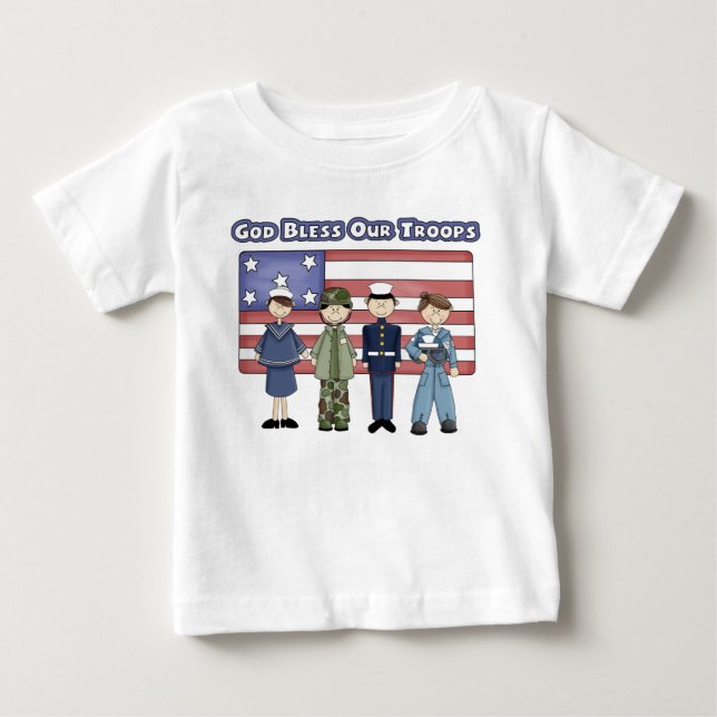 God Bless Our Troops - Infant T-Shirt (Front)