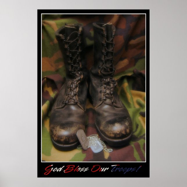 God Bless Our Troops Poster (Front)