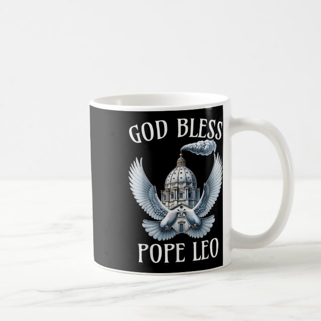 God Bless Pope Leo  Coffee Mug (Right)