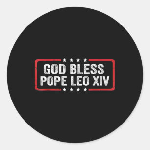 God Bless Pope Leo Us Pope Leo Xiv Classic Round Sticker
