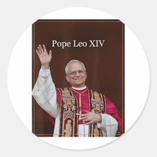 God Bless Pope Leo Xiv 1  Classic Round Sticker