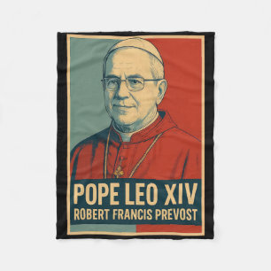 God Bless Pope Leo Xiv 1 Fleece Blanket