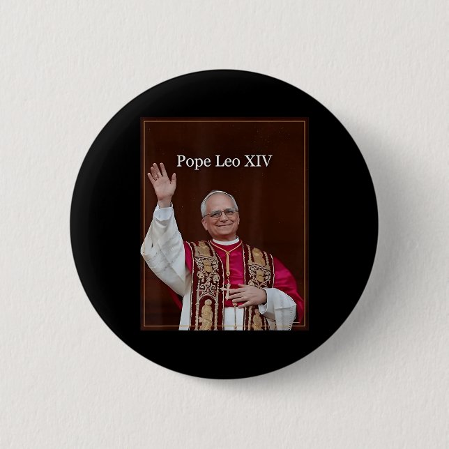 God Bless Pope Leo Xiv 5  2 Inch Round Button (Front)