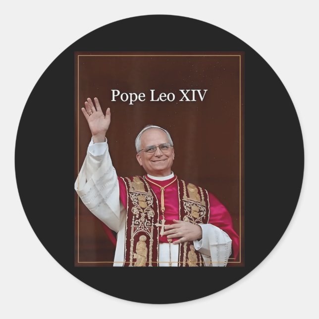 God Bless Pope Leo Xiv 5  Classic Round Sticker (Front)