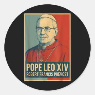 God Bless Pope Leo Xiv 8  Classic Round Sticker