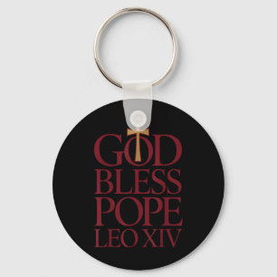 God Bless Pope Leo Xiv New Pope Vatican City Catho Keychain