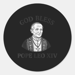 God Bless Pope Leo Xiv Tee Bless Pope Leo Xiv Classic Round Sticker