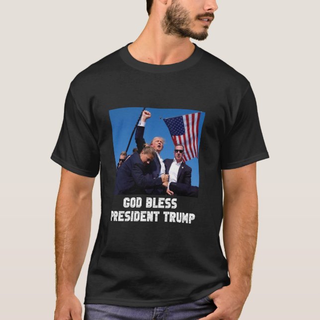 God bless President Trump Donald Trump 2024 T Shir T-Shirt (Front)
