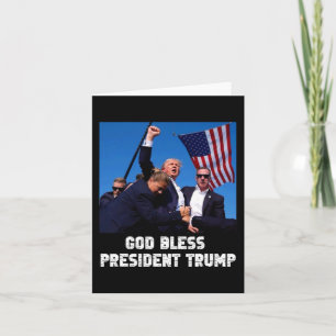 God Bless President Trump For Trump Support Fan  Card