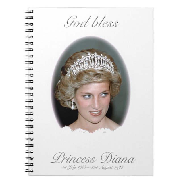God Bless Princess Diana Notebook (Front)