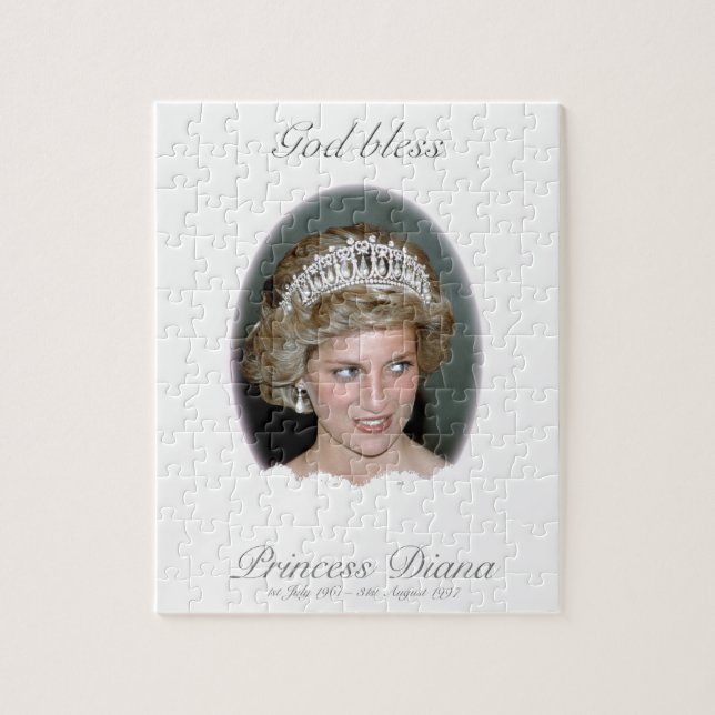 God Bless Princess Diana - Remembrance Jigsaw Puzzle (Vertical)