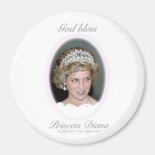 God Bless Princess Diana - Remembrance Magnet
