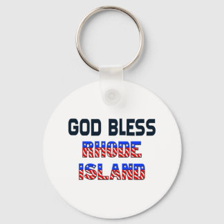 God Bless Rhode Island Keychain
