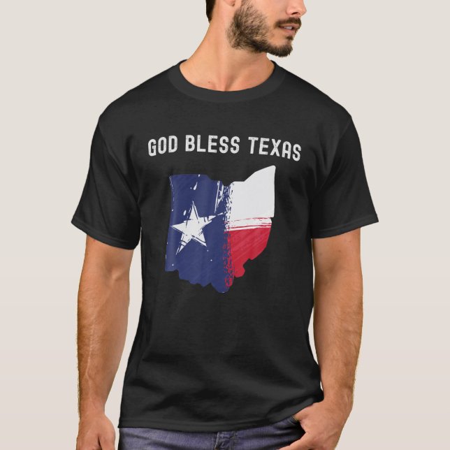 God Bless Texas Ohio T-Shirt (Front)