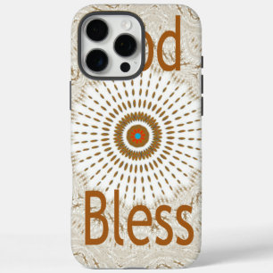 "God Bless"   Text Traditional African Motif Desig iPhone 16 Pro Max Case