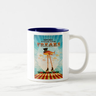 God Bless the Freaks Two-Tone Coffee Mug