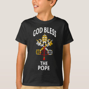 God Bless The Pope Vatican Crest Catholic Prayer B T-Shirt