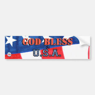 "GOD BLESS the U.S.A." Bumper Sticker