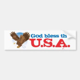 God Bless the USA Bumper Sticker